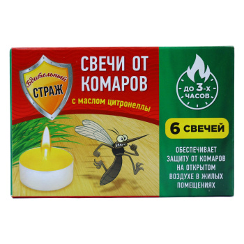 Свеча от комаров с маслом цитронеллы Argus 6 шт/упак
