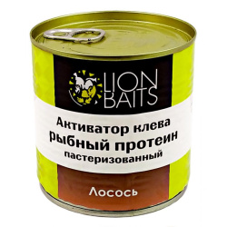 Активатор клева Lion Baits Рыбный протеин Лосось 430 мл