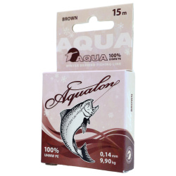 Плетеный шнур Aqua Аквалон/Aqualon коричневый0,мм 15 м
