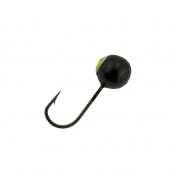 Мормышка свинцовая Шар с люминофором черная диаметр 3 мм вес 0,3 гр отверстие