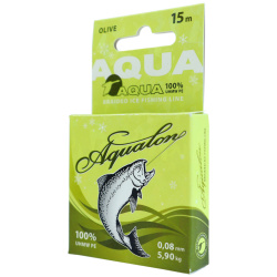 Плетеный шнур Aqua Аквалон/Aqualon оливковый 0,08 мм 15 м