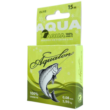 Плетеный шнур Aqua Аквалон/Aqualon оливковый 0,08 мм 15 м