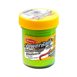 Форелевая паста Berkley Натурал Сцент Глиттер Траут Бейт / Natural Scent Glitter Trout Bait Мотыль Флуоресцентный Шартрез / Bloodworm Fluorescent Chartreuse цвет желто-зеленый с блеском SAP-1214501