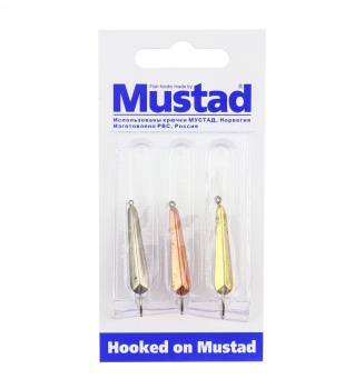 Набор зимних блесен Mustad Камышевка 2,3 гр 3 шт/упак