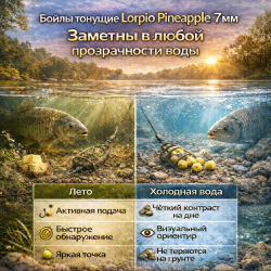 Бойлы тонущие Лорпио / Lorpio Ананас 7 мм