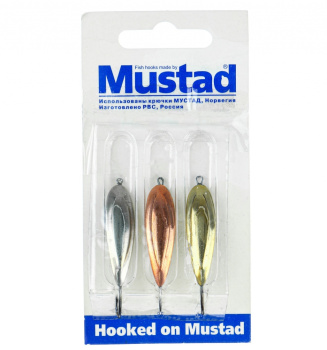 Набор зимних блесен Mustad Овал 5,4 гр 3 шт/упак