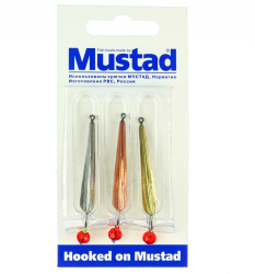 Набор зимних блесен Mustad Хищник PR-52+шар 3,3 гр 3 шт/упак