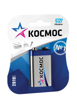 Батарейка Космос 6LR61 KOC6LR61MAX1BL