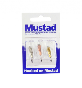 Набор зимних блесен Mustad Альфа 1,3 гр 3 шт/упак