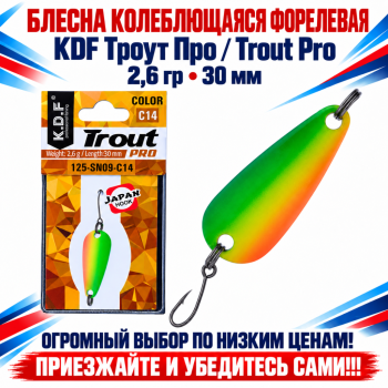 Блесна колеблющаяся форелевая KDF 125-09 2,6 гр 30 мм цв C14