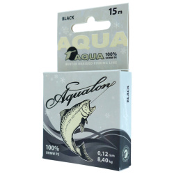 Плетеный шнур Aqua Аквалон/Aqualon черный 0,12 мм 15 м