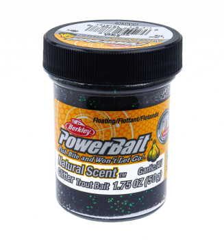 Форелевая паста Berkley Натурал Сцент Глиттер Траут Бейт / Natural Scent Glitter Trout Bait Чеснок Чёрный / Garlic Black цвет черный SAP-1313127