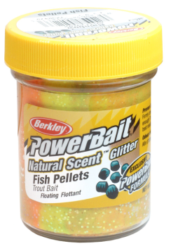 Форелевая паста Berkley Натурал Сцент Глиттер Траут Бейт / Natural Scent Glitter Trout Bait Рыбный пеллетс Радуга / Fish Pellets Rainbow цвет радужный с блеском SAP-1239479