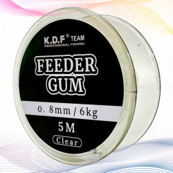 Фидерная резина KDF Фидергам /Feeder Gum 0,8 мм 8 м 6 кг цв прозрачный