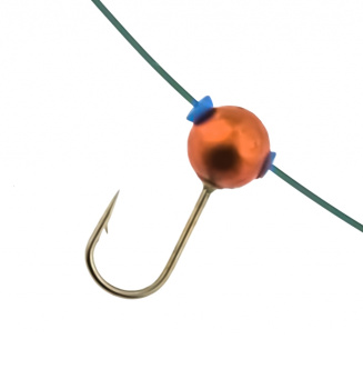 6045 Мормышка вольфрамовая Тульская Дробинка медь диаметр 3 мм вес 0,25 гр отверстие/кембрик