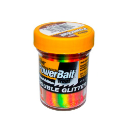 Форелевая паста Berkley Турбо Дабл Глиттер Твист / Turbo Double Glitter Twist светящаяся цвет солнечно-жёлтый, весенне-зеленый, флуоресцентно-красный с блеском SAP-1105521