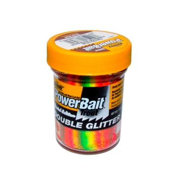 Форелевая паста Berkley Турбо Дабл Глиттер Твист / Turbo Double Glitter Twist светящаяся цвет солнечно-жёлтый, весенне-зеленый, флуоресцентно-красный с блеском SAP-1105521