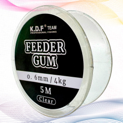 Фидерная резина KDF Фидергам /Feeder Gum 0,6 мм 5 м 4 кг цв прозрачный