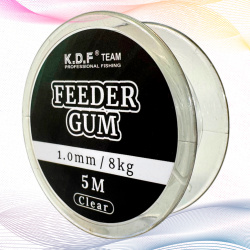 Фидерная резина KDF Фидергам /Feeder Gum 1 мм 5 м 8 кг цв прозрачный