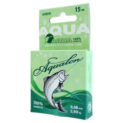 Плетеный шнур Aqua Аквалон/Aqualon темно зеленый 0,08 мм 15 м