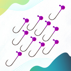Микроджиг шар Мормыш 1,6 гр кр №2 цв фиолетовый-флуоресцентный 10 шт/упак