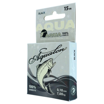 Плетеный шнур Aqua Аквалон/Aqualon черный 0,10 мм 15 м