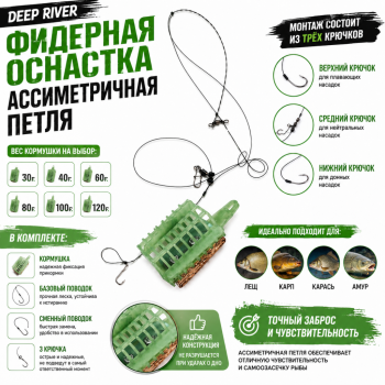 Фидерная оснастка ДР Асимметричная петля 120 гр