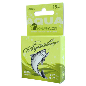 Плетеный шнур Aqua Аквалон/Aqualon оливковый 0,20 мм 15 м