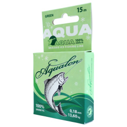Плетеный шнур Aqua Аквалон/Aqualon темно зеленый 0,18 мм 15 м
