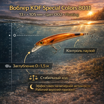 Воблер KDF Спэшл колорс/Special colors 8011 13 гр 105 мм цв 002
