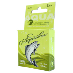 Плетеный шнур Aqua Аквалон/Aqualon оливковый 0,14 мм 15 м