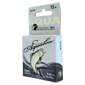 Плетеный шнур Aqua Аквалон/Aqualon черный 0,20 мм 15 м