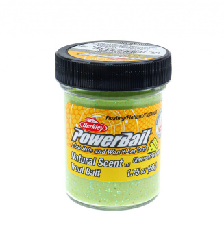 Форелевая паста Berkley Натурал Сцент Глиттер Траут Бейт / Natural Scent Glitter Trout Bait Сыр / Cheese цвет салатовый с блеском SAP-1376756