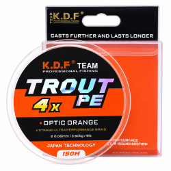 Плетеный шнур KDF Траут PE/Trout PE 0,06 мм 150 м