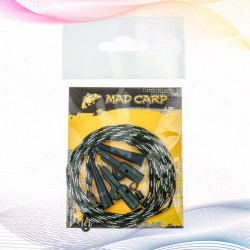 Лидкор c вертлюгом Mad Carp цв зелено-белый 2 шт/упак