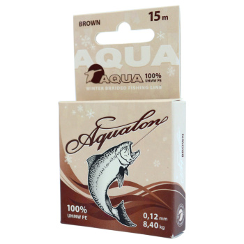 Плетеный шнур Aqua Аквалон/Aqualon коричневый0,12 мм 15 м