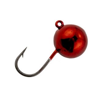 8045Ио Мормышка свинцовая МН Шар красная диаметр 6 мм вес 1,2 гр ушко
