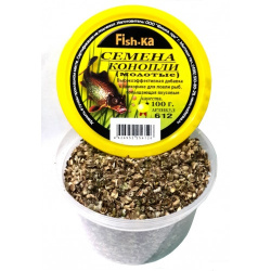Семена конопли молотые в банке Fishka 100 гр