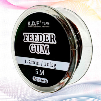 Фидерная резина KDF Фидергам /Feeder Gum 1,2 мм 5 м 10 кг цв коричневый