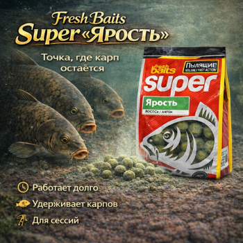 Бойлы пылящие Фреш Бейтс/Fresh Baits Ярость лосось ажгон 15 мм 1 кг