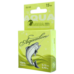 Плетеный шнур Aqua Аквалон/Aqualon оливковый 0,12 мм 15 м