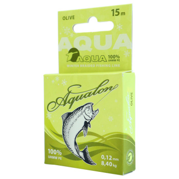 Плетеный шнур Aqua Аквалон/Aqualon оливковый 0,12 мм 15 м