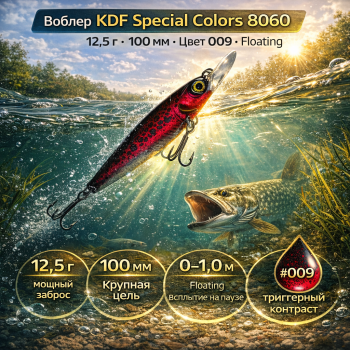 Воблер KDF Спэшл колорс/Special colors 8060 12,5 гр 100 мм цв 009