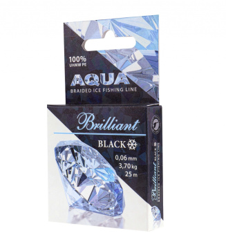 Плетеный шнур Aqua Бриллиант/Brilliant черный 0,06 мм 25 м