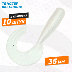 Съедобная силиконовая приманка твистер KDF Трионикс/Trionix 3мм цв 005