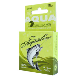 Плетеный шнур Aqua Аквалон/Aqualon оливковый 0,10 мм 15 м