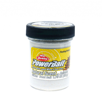 Форелевая паста Berkley Натурал Сцент Глиттер Траут Бейт / Natural Scent Glitter Trout Bait Анис Белый / Aniseed White цвет белый с блеском SAP-1522038