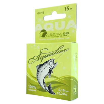 Плетеный шнур Aqua Аквалон/Aqualon оливковый 0,16 мм 15 м