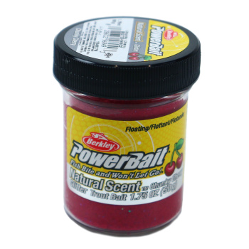 Форелевая паста Berkley Натурал Сцент Глиттер Траут Бейт / Natural Scent Glitter Trout Bait Фрутс Чанки Вишня / Fruits Chunky Cherry цвет бордовый SAP-1546778