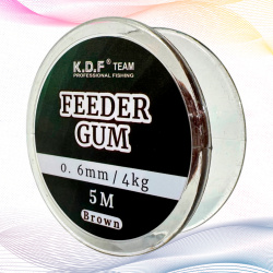 Фидерная резина KDF Фидергам /Feeder Gum 0,6 мм 5 м 4 кг цв коричневый